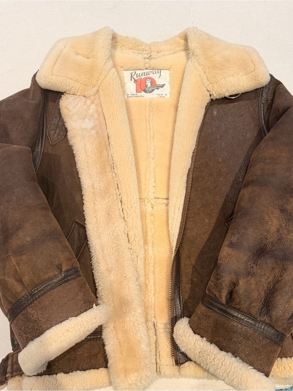 Vintage Runway by Tanco B-3 Shearling Flight Jacket